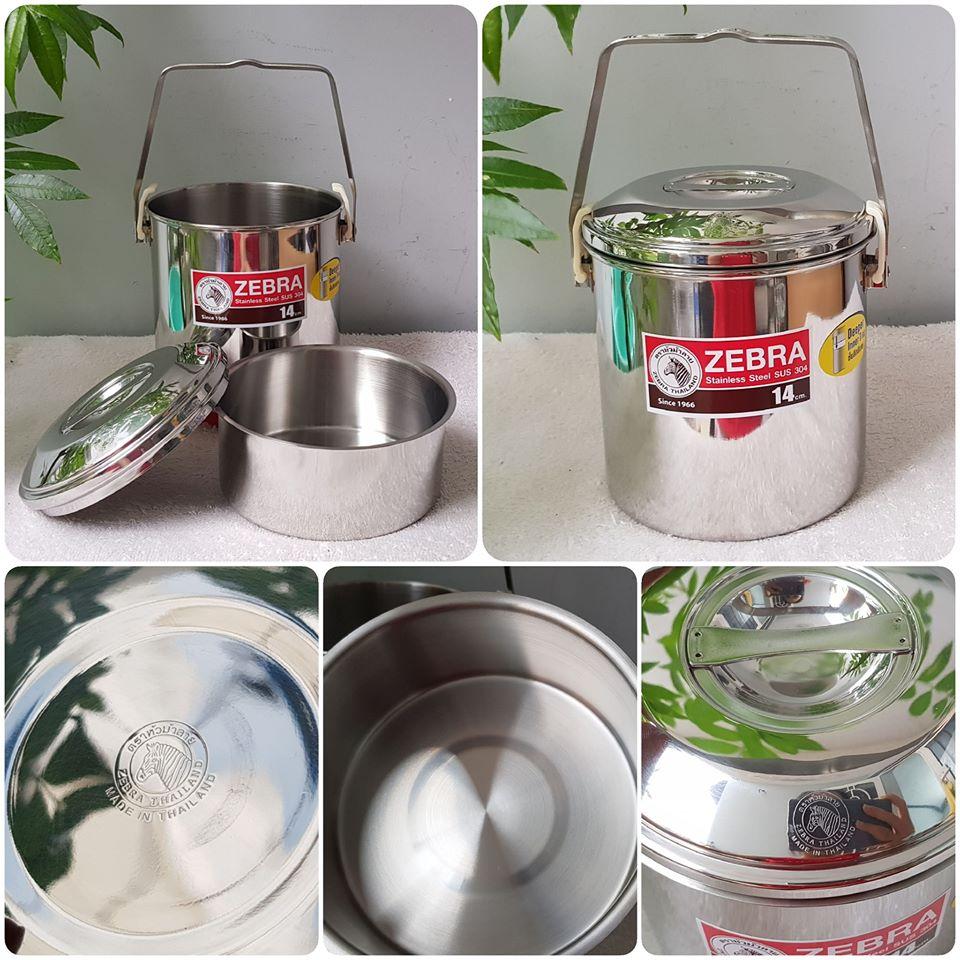 CAMEN INOX NGĂN LỒNG SÂU ZEBRA THÁI LAN- AUTO LOCK 14CM