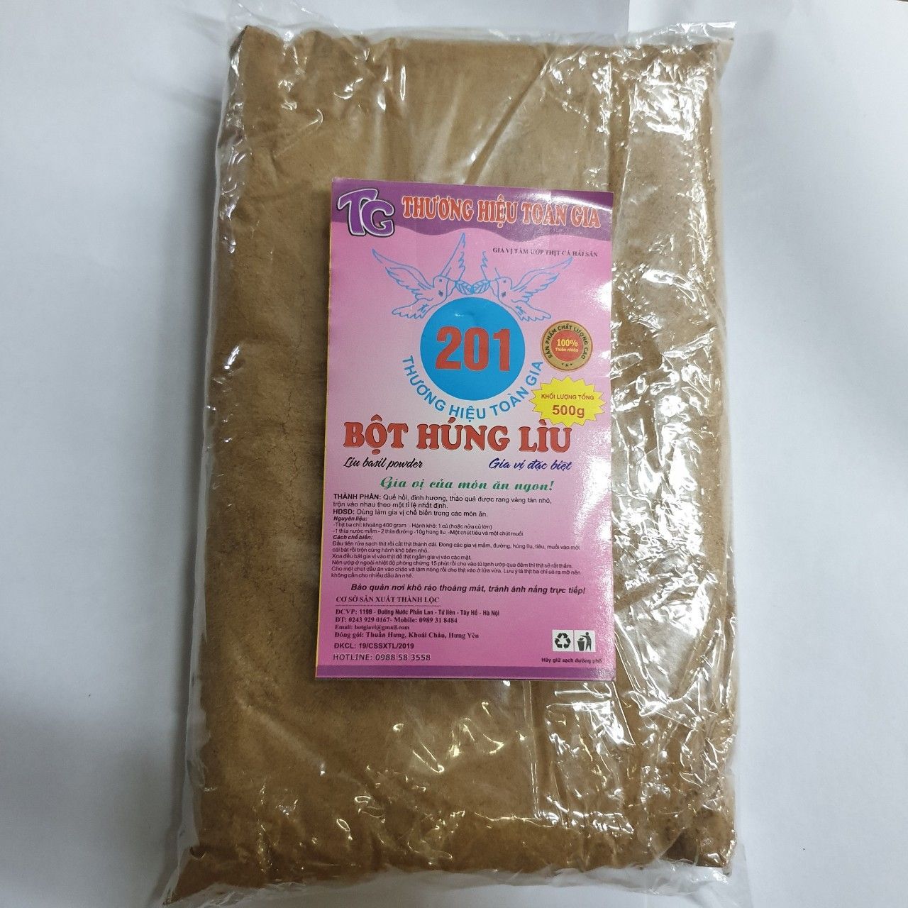 Bột húng lìu gói 500gr - gia vị cho các món thịt, bí quyết cho món lạc rang giòn tan, thơm phức