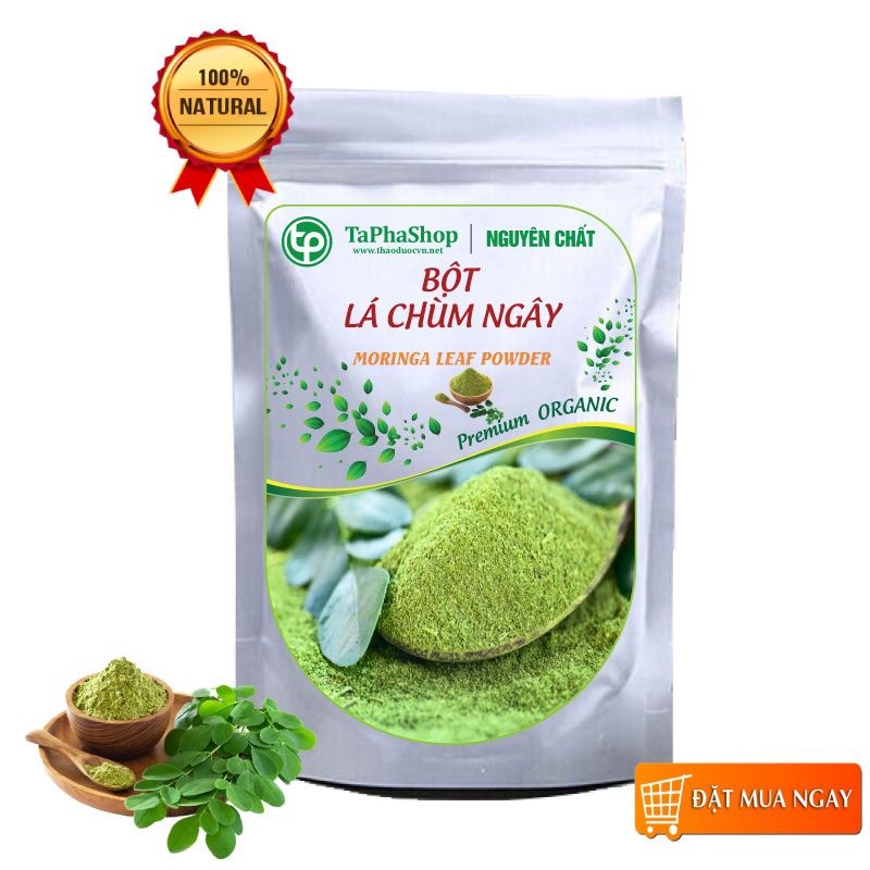 Bột lá chùm ngây nguyên chất sấy lạnh 100g - tấn phát