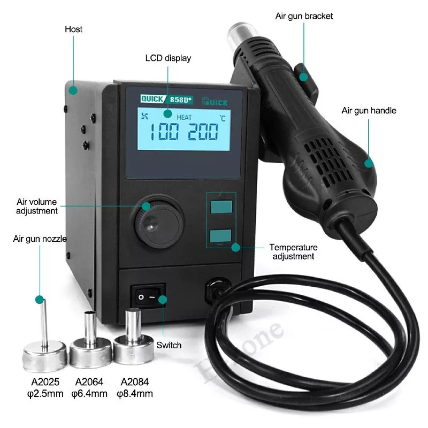 Máy khò quick 858d+ chính hãng 2022