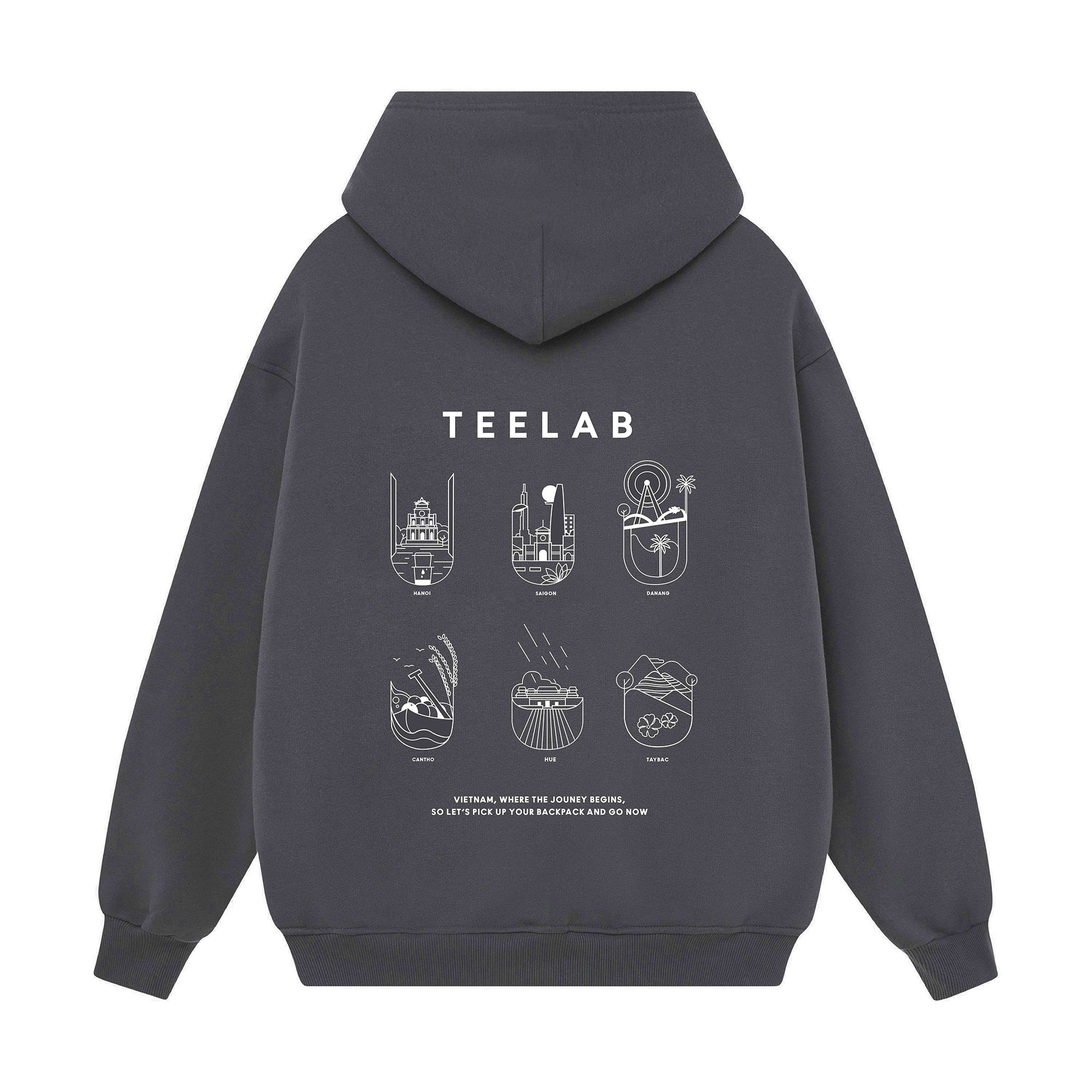 Áo Hoodie Teelab Local Brand Unisex Journey Icons HD052