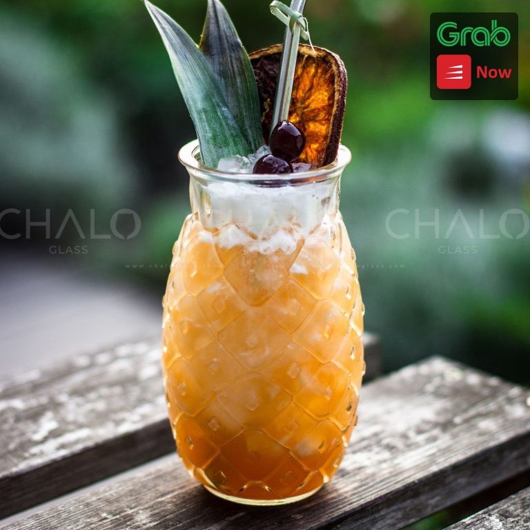 CHÍNH HÃNG - LY THUỶ TINH QUẢ DỨA LIBBEY PINEAPPLE 530ML, LY CỐC THUỶ TINH ĐỰNG NƯỚC ÉP