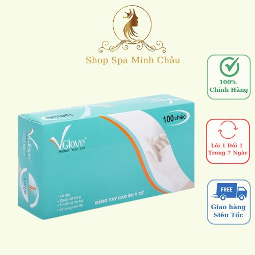 Găng tay y tế | Bao tay y tế VGlove có bột và không bột 1 hộp 100 chiếc
