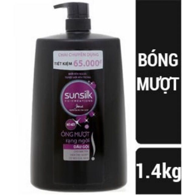 Dầu gội Sunsilk óng mượt rạng ngời chai 1.4kg