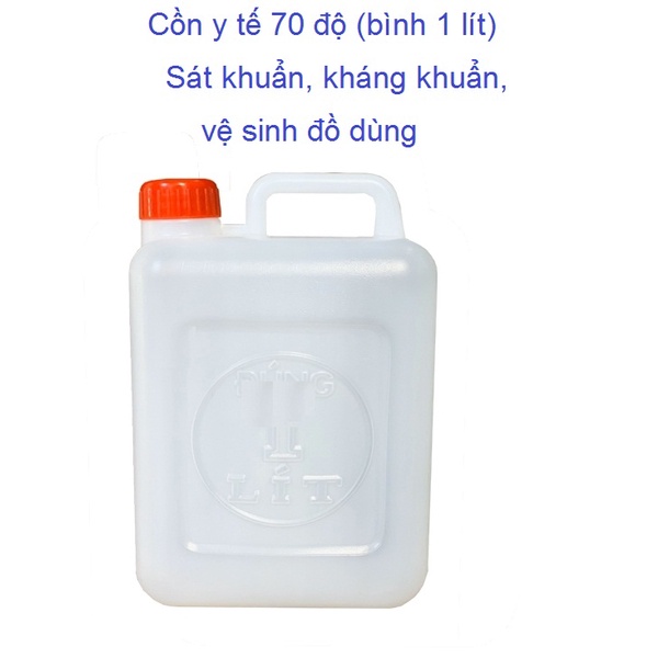 Cồn y tế 70 độ bình 1000ml sát khuẩn, kháng khuẩn, vệ sinh đồ dùng