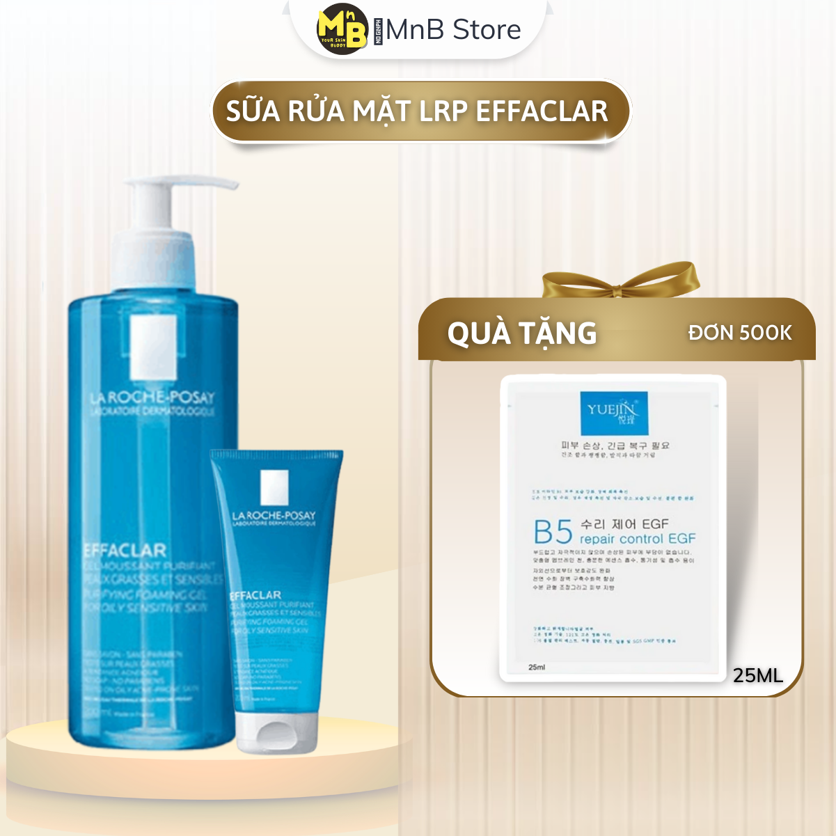 Gel rửa mặt La Roche Posay Effaclar Gel Moussant cho da dầu mụn nhạy cảm 400ml