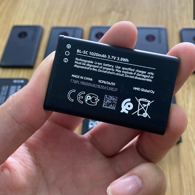 Pin nokia bl-5c nokia đen dung lượng 800mah - 1020mah giá rẻ chất lượng