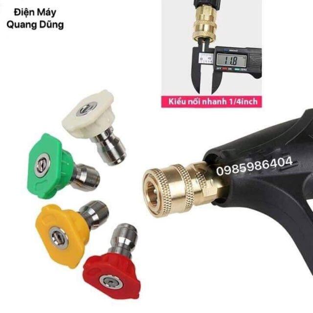 Bộ tạo bọt tuyết bình 1L xịt rửa xe ô tô xe máy áp lực cao, tặng 4 béc 0-40 độ, nhiều lựa chọn