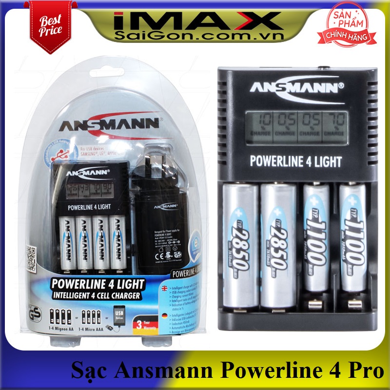 Bộ sạc pin Ansmann Powerlinr 4 Pro