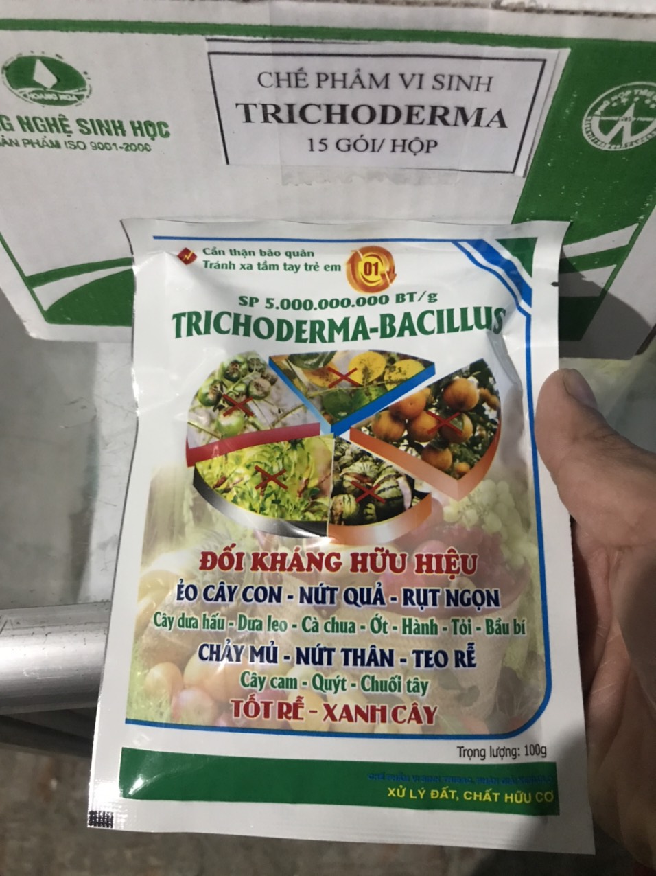Nấm Trichoderma - Bacillus (bán sỉ 1 hộp 15gói)
