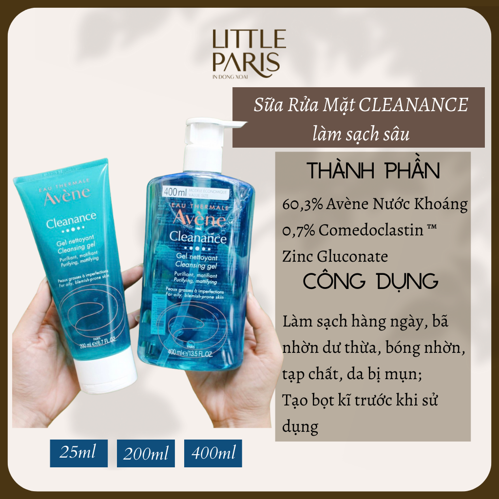 Sữa Rửa Mặt Dành Cho Da Dầu Mụn Avene Cleanance Cleansing Gel