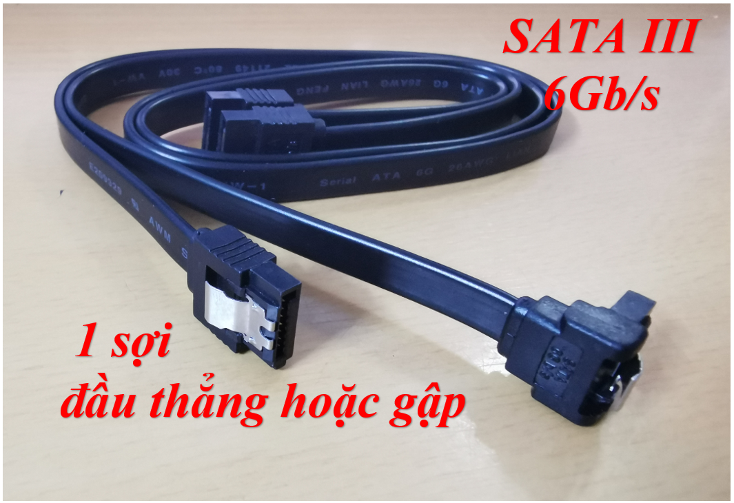 Cáp SATA 3 Hàng Zin theo Main Giga/Asus dài 50cm đầu thẳng hoặc đầu gập