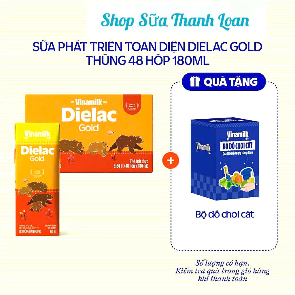 (with Points Card) Box of 48 Boxes of Dielac Gold Ready-Mixed Powdered Milk 180ml.