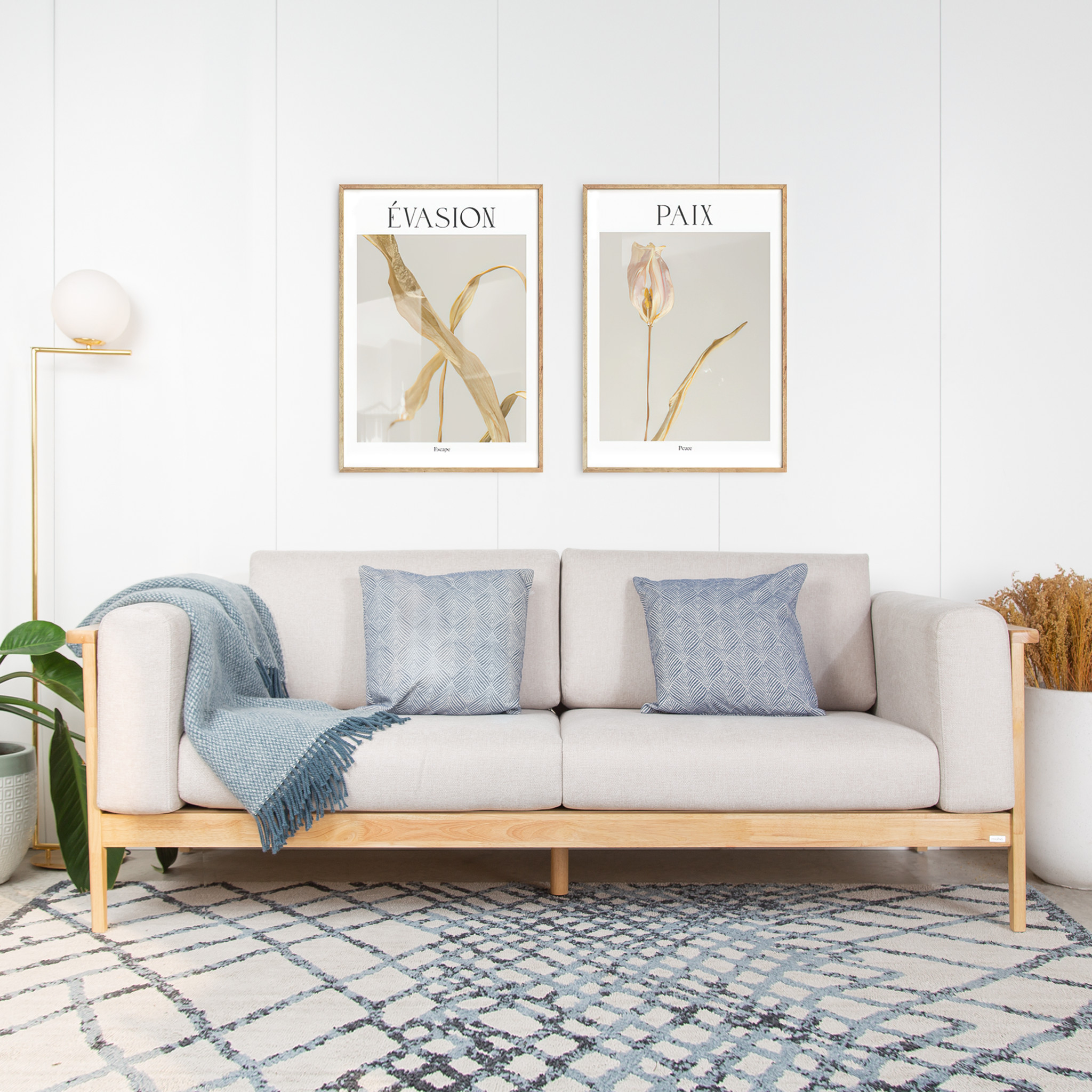Ghế sofa gỗ cao su tự nhiên moho fyn 901