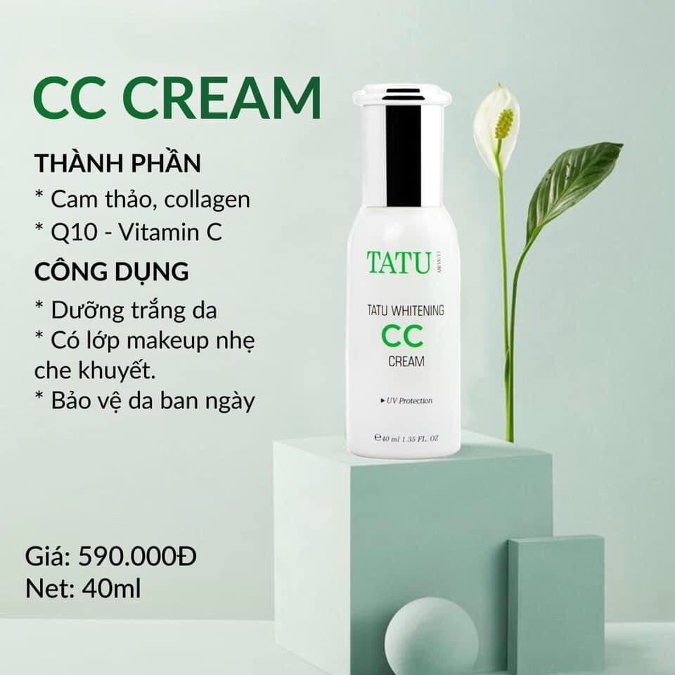 Chống nắng và Che khuyết điểm - TATU WHITENING CC CREAM