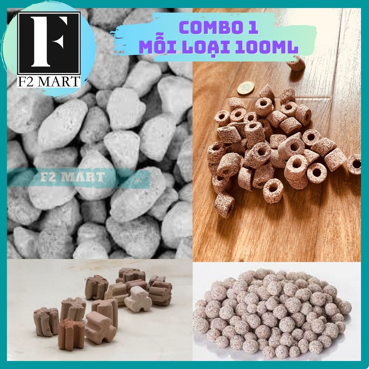 Combo vật liệu lọc cao cấp | vật liệu lọc cho bể cá tép, hồ cá
