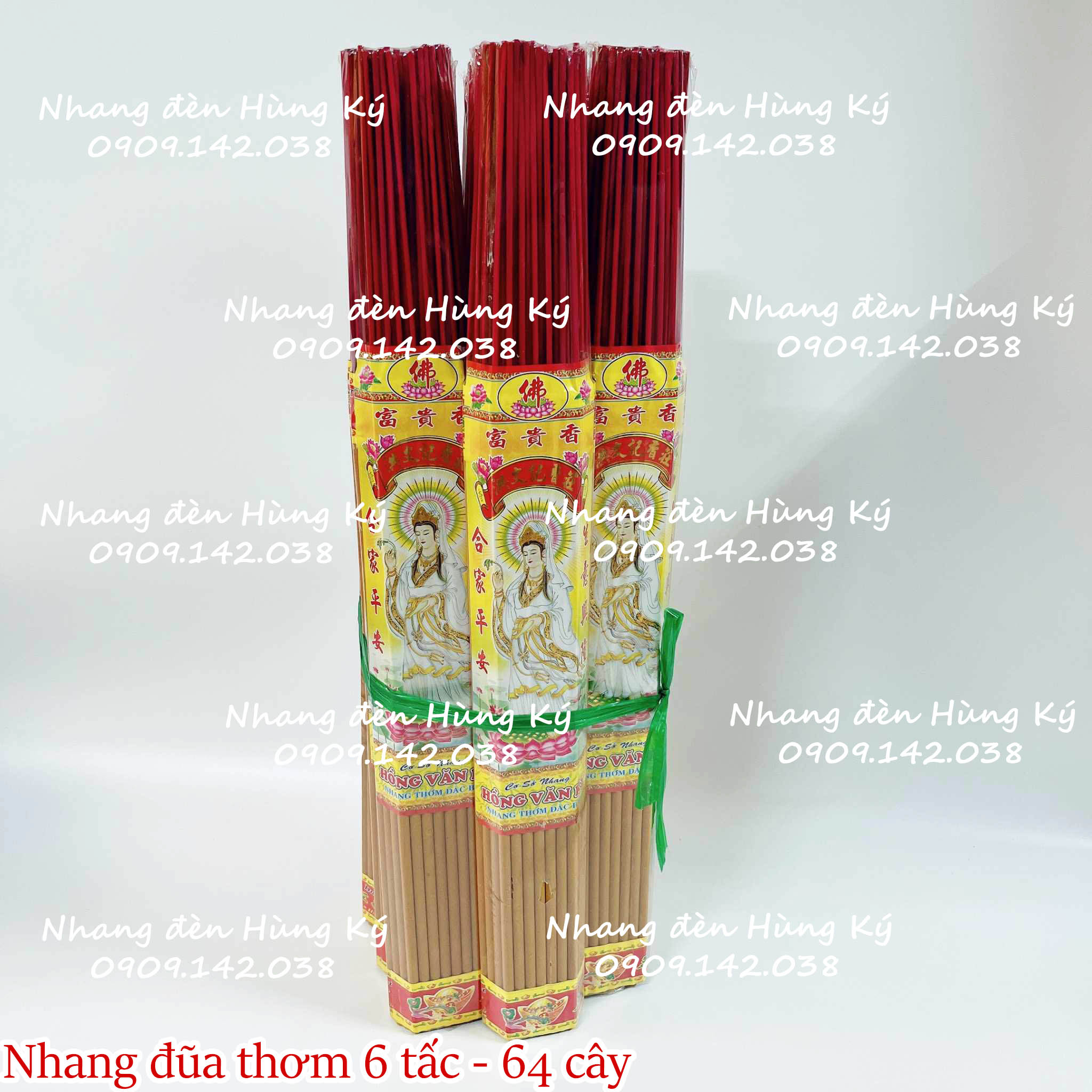 Nhang đũa (xào) thơm hiệu phật bà 6 tấc khoảng 64cây