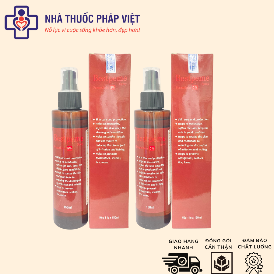 Xịt ghẻ - rận - chấy - bestpeme spray / bestperme spray -150ml