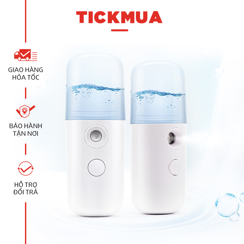Máy Phun Sương Cầm Tay Mini Nano Xông Hơi Mặt Hỗ Trợ Dưỡng Da Cấp Nước Tối đa LD004