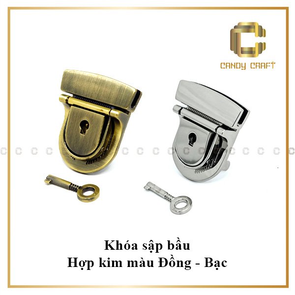 Khóa sập bầu (key) - phụ kiện làm túi xách