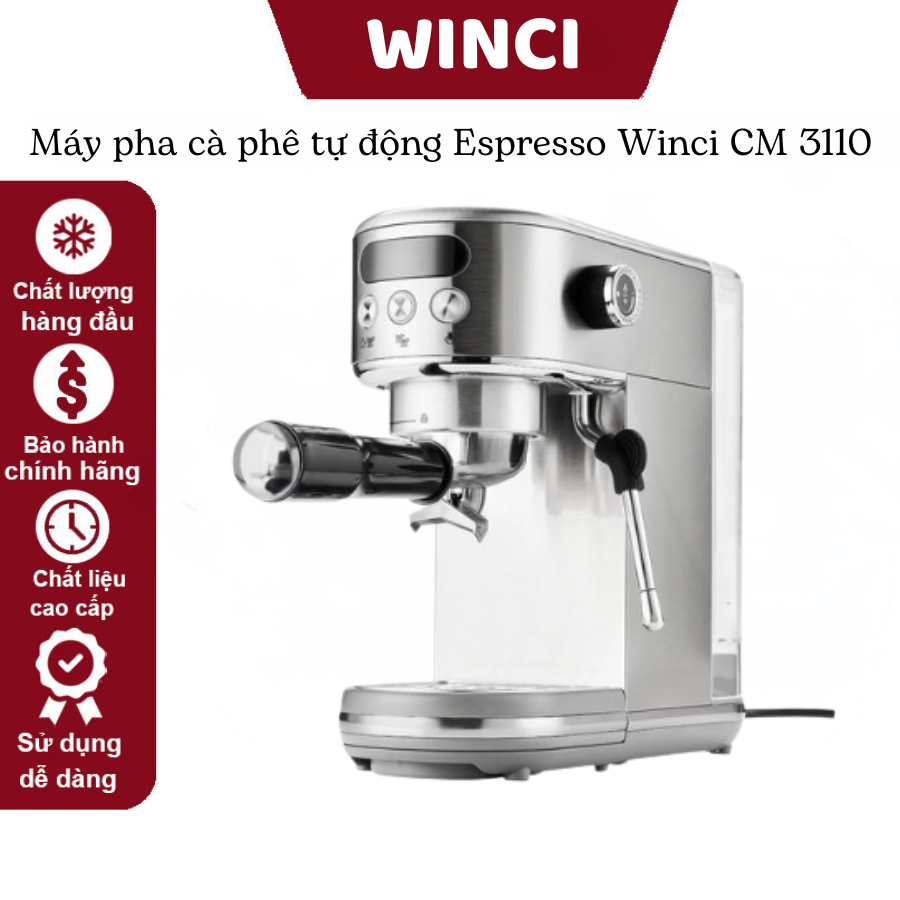 Máy pha cà phê tự động Espresso Winci CM 3110, có vòi đánh sữa, bảo hành 12 tháng