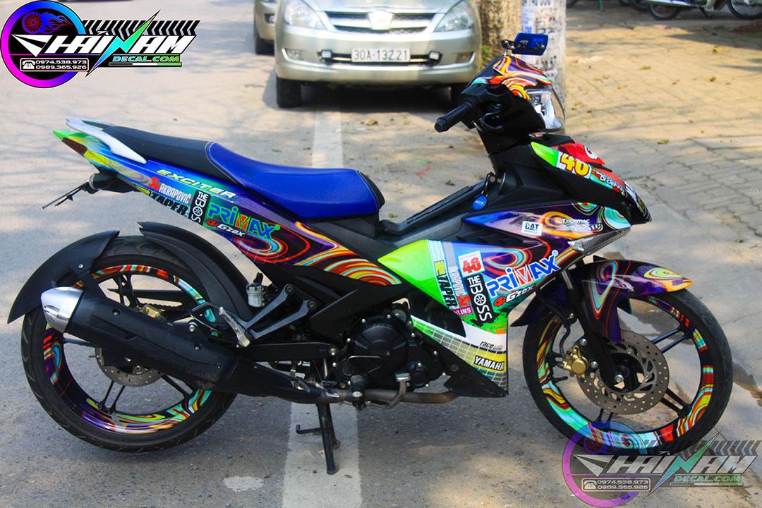 Tem Trùm Exciter 150 Cầu Vồng Nhiều Màu