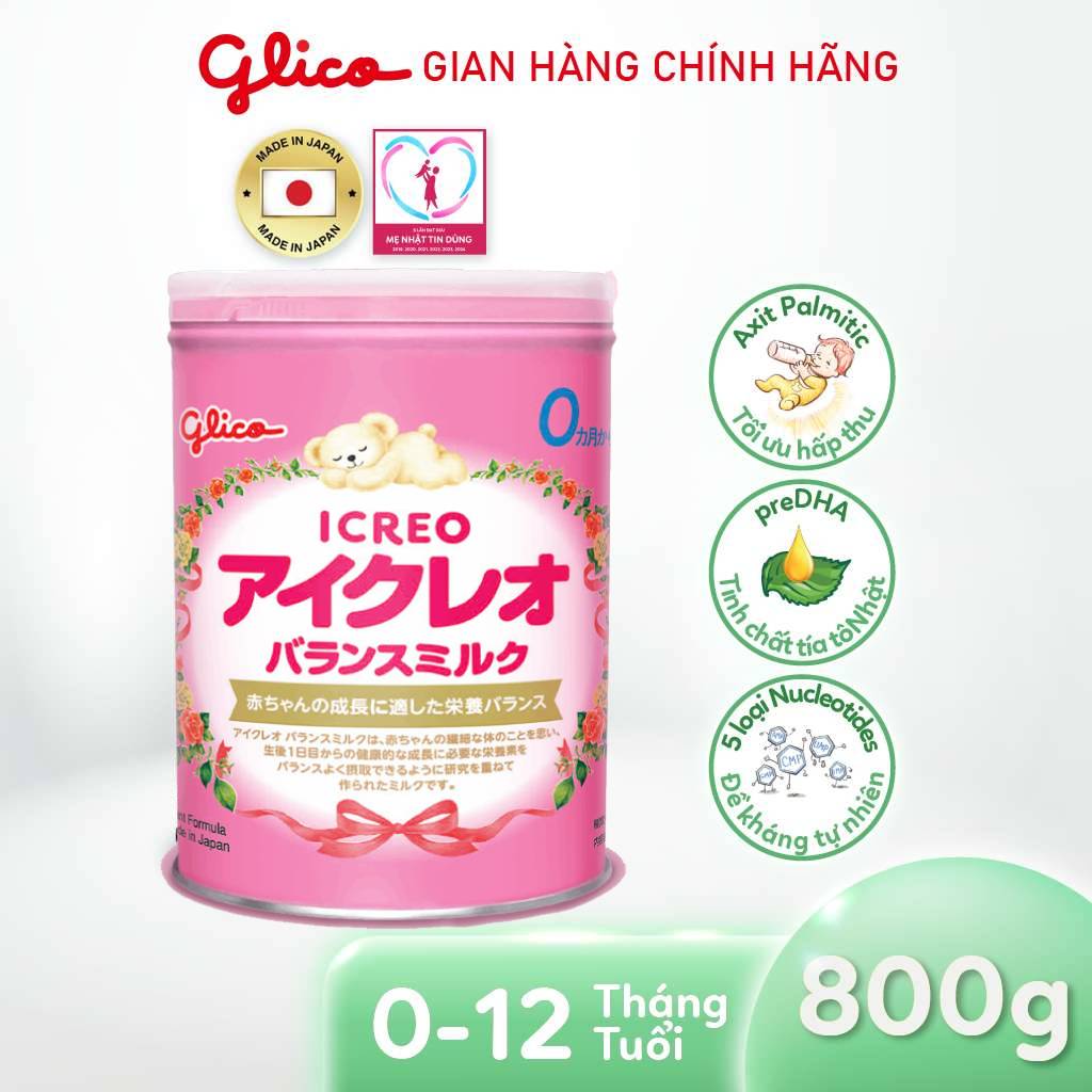 (ICREO SỐ 0) Sữa Glico Icreo Balance Milk - Lon 800g