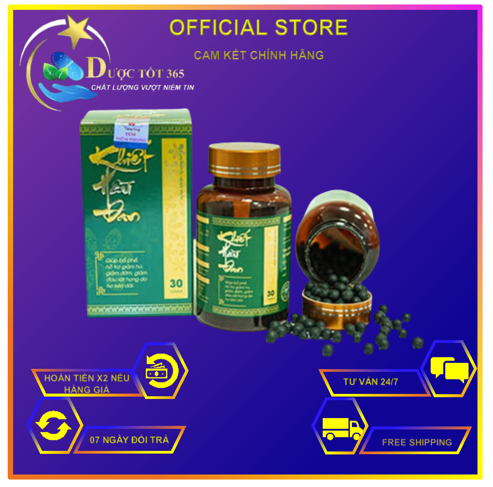 ✅Cam kết chính hãng - Khiết hầu đan - Viên uống Hỗ trợ giảm viêm họng, ho có đờm hiệu quả