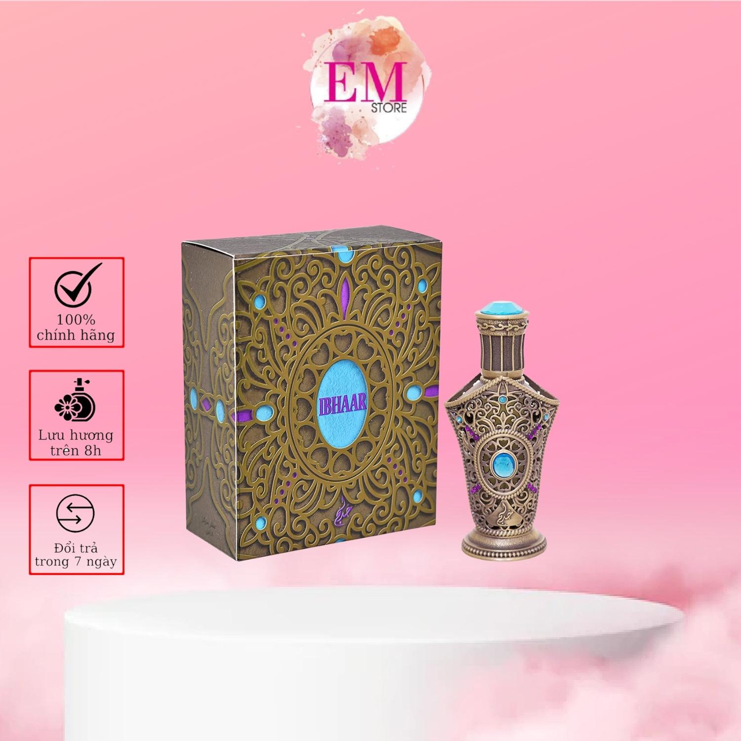 Tinh dầu nước hoa Dubai Ibhaar dành cho nam hương thơm mạnh mẽ ấm áp bản lĩnh 18 ml