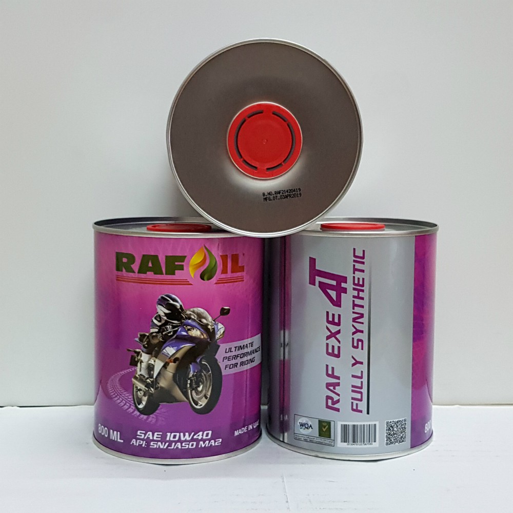 Bộ 6 lon nhớt Rafoil 800ml tổng hợp 10W40 chất lượng đảm bảo an toàn đến sức khỏe người sử dụng