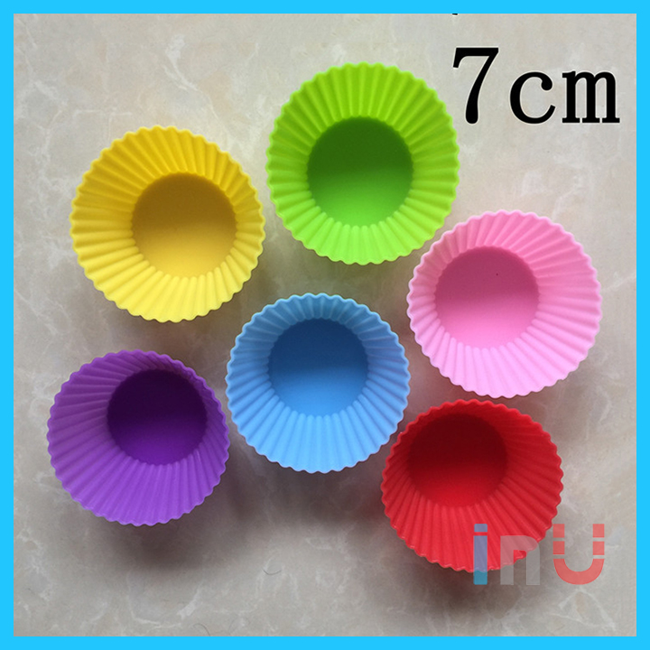 HCM - Combo 5 khuôn silicon làm bánh cupcake bánh bông lan 7cm