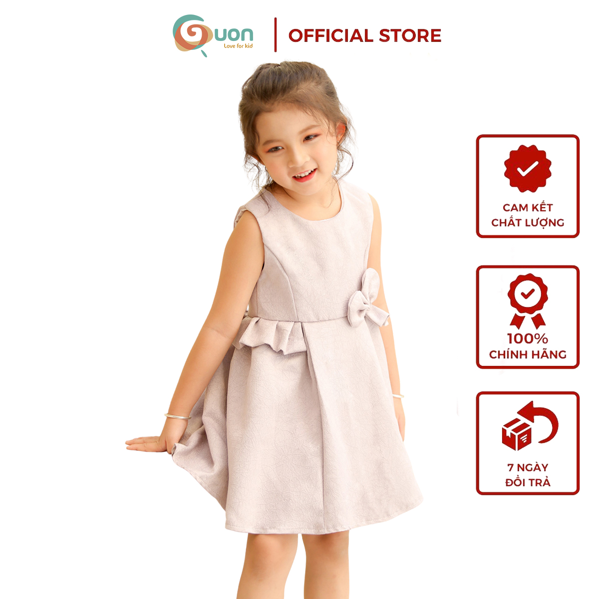 (13-41kg) Đầm tiệc trẻ em Guon Đóa Diên Vĩ vải gấm cao cấp cho bé 3 4 5 6 7 8 tuổi