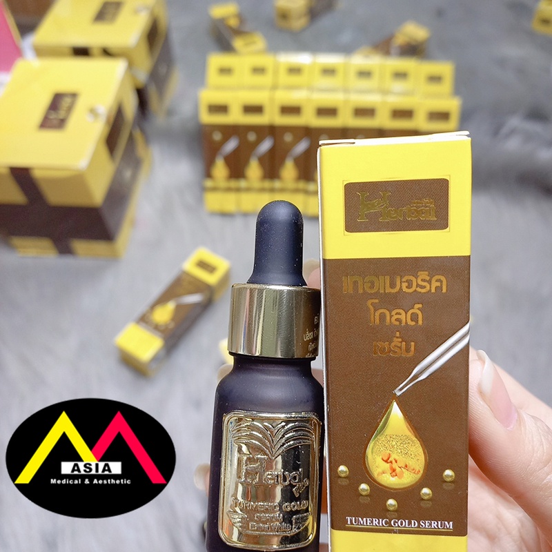 Serum HERBAL Termeric Gold tinh chất nghệ thảo mộc giảm mụn thâm sẹo do mụn đều màu cấp ẩm thái lan 10ml