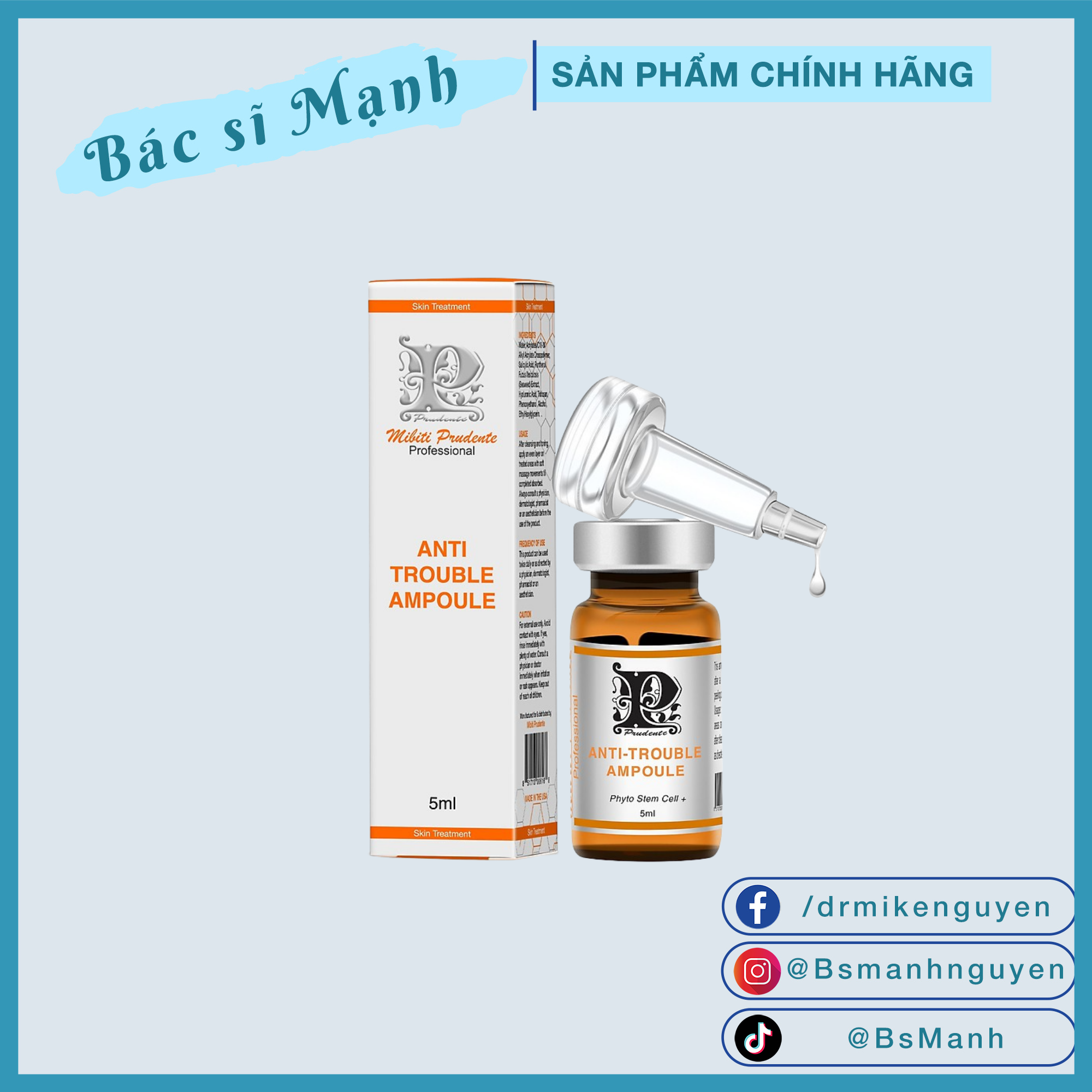 Serum Mụn Anti Trouble Ampoule 5ml/Chai