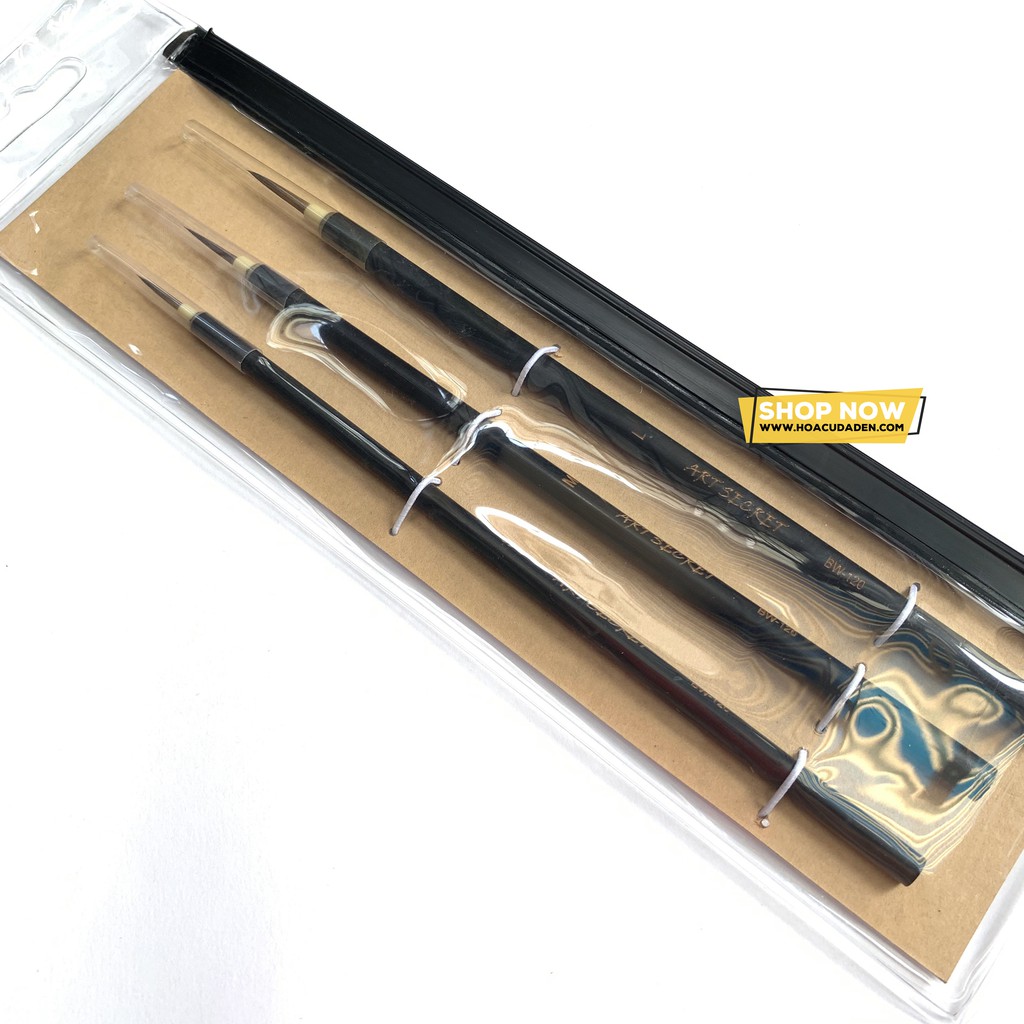 Bộ cọ thư pháp, màu nước art secret bw-120