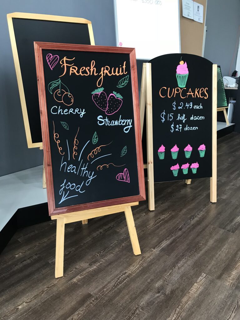 Bảng menu 1 mặt elegance - bảng tân hà - kích thước 50x80cm