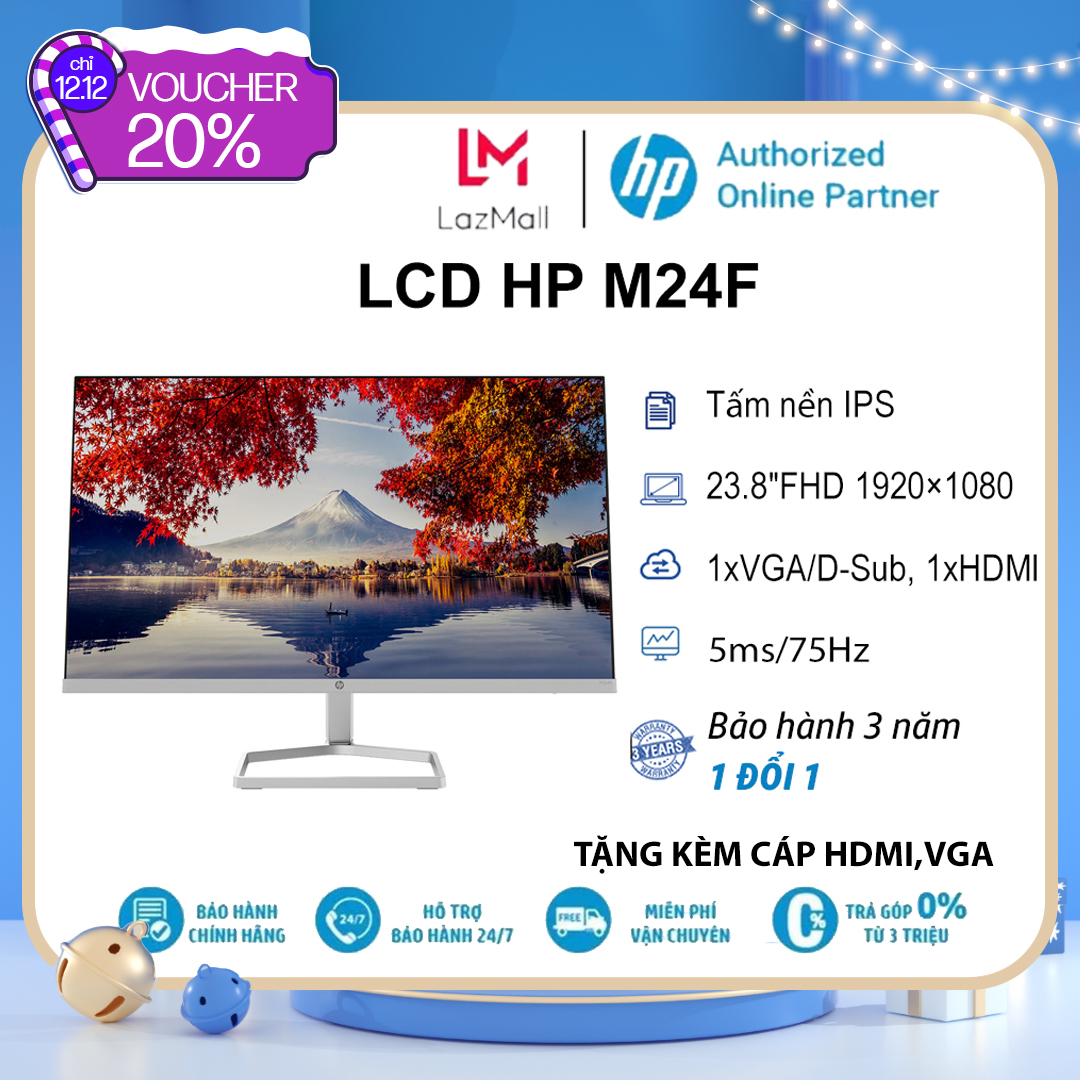 Màn hình máy tính lcd hp m24f 23.8″fhd 1920×1080/ ips/ 75hz/ 5ms