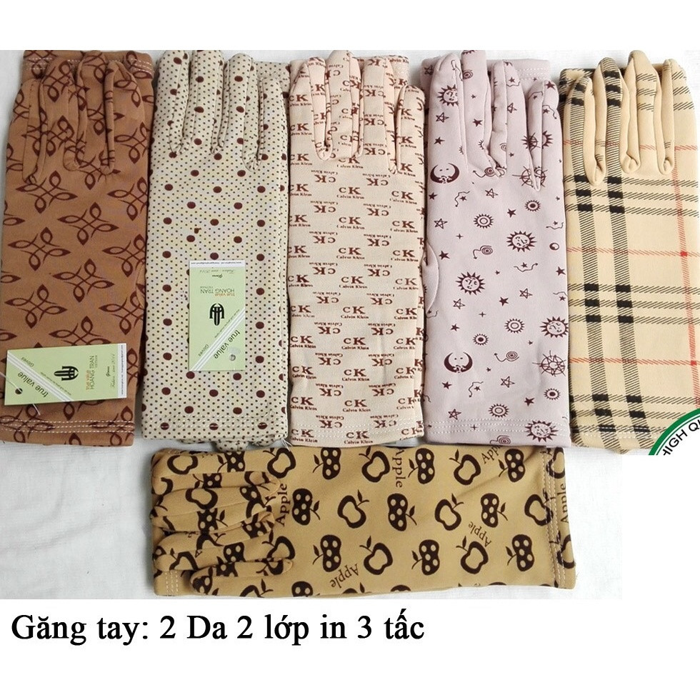 Găng tay chống nắng cho nữ 2 da in 3 tấc - bao tay chống nắng hàng việt nam