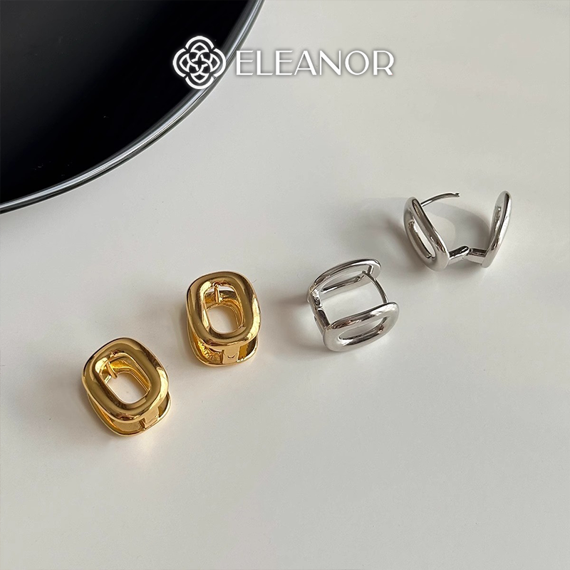  Bông tai nữ chuôi bạc 925 Eleanor Accessories khuyên tai hình vuông phụ kiện trang sức 6950 