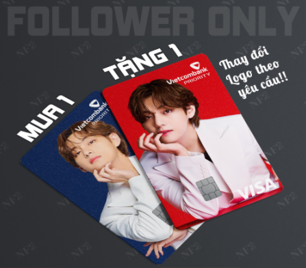 BTS x PLD - Decal Sticker Thẻ ATM (Thẻ Chung Cư, Thẻ Xe, Credit, Debit Cards) Miếng Dán Trang Trí NF2 Cards