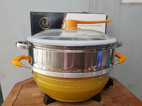 Nồi lẩu điện đa năng 2 tầng Osaka kèm khay hấp tiện dụng 2 in 1 phiên bản mới nhất hiện nay