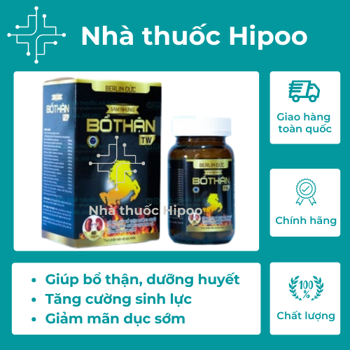 Sâm Nhung Bổ Thận TW Berlin Đức - giúp bổ thận, dưỡng huyết, tăng cường sinh lực, giảm mãn dục sớm