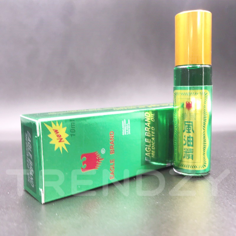 Dầu gió xanh con ó 10ml singapor dạng lăn chấm dứt đau đầu mệt mỏi 3 ratings