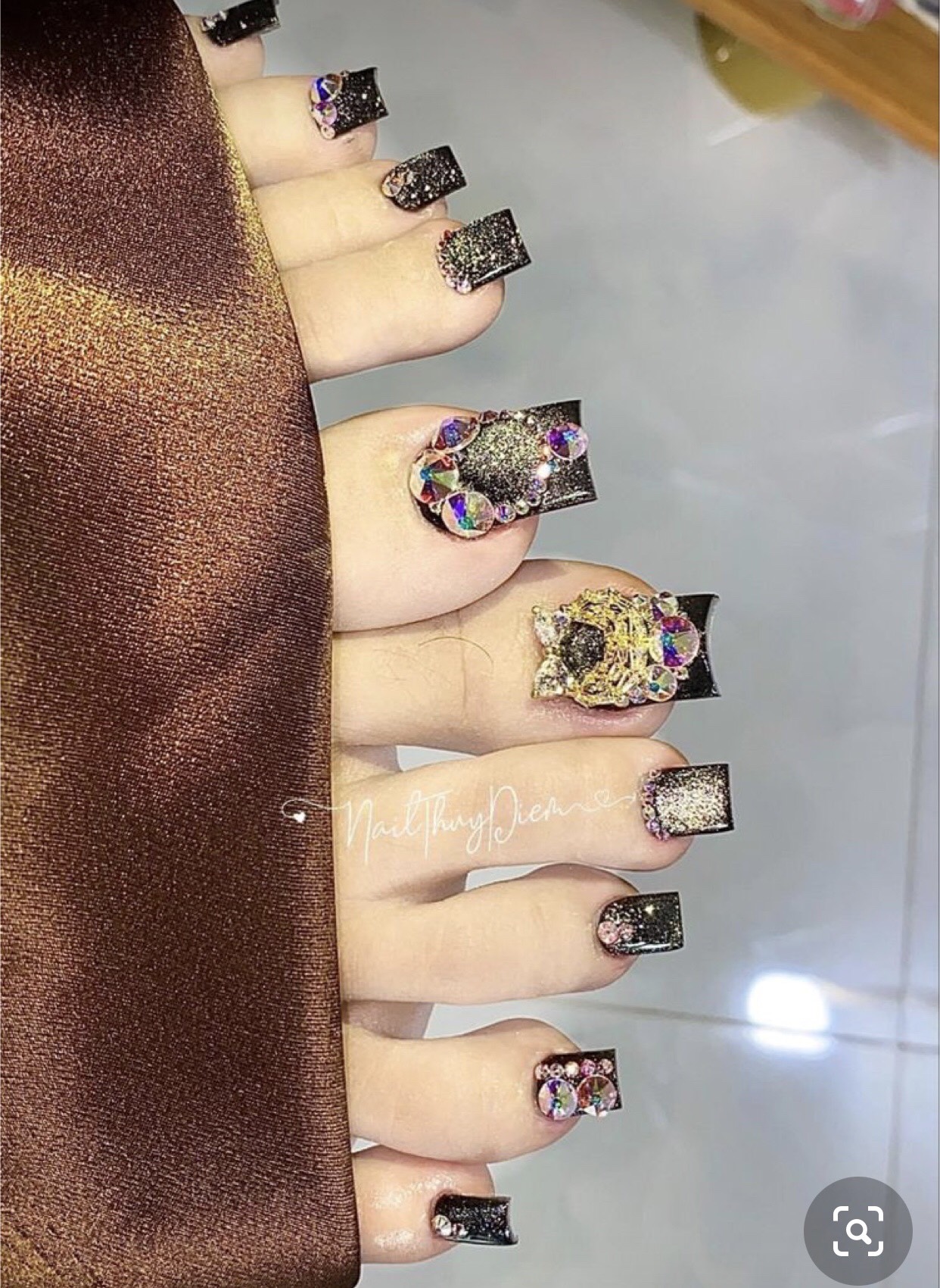 (FREESHIP +QUÀ TẶNG) Móng chân giả giá rẻ/ nail thiết kế/ nailsbox/ Móng úp chân/ móng chân giả đính đá