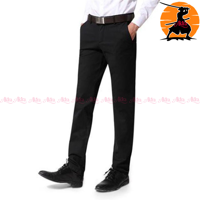 Quần tây nam công sở trung niên đẹp vải không phai Quần âu nam đen ống đứng Quần âu nam trung niên ống suông vải cotton 2 da dày mát loại quần tây nam form rộng quần tay trung niên phổ thông Akira