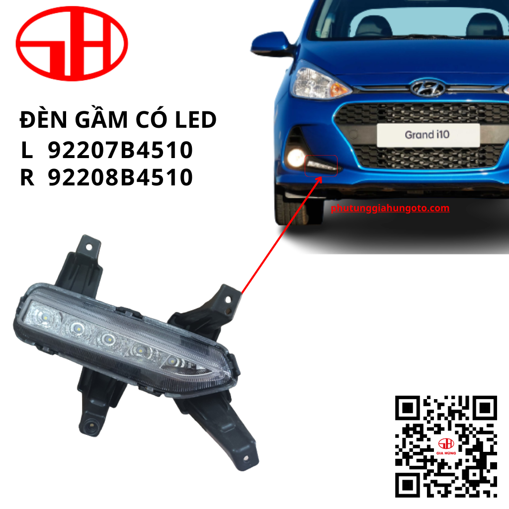 Đèn gầm ô tô có led hyundai grand i10 2017 hatchback