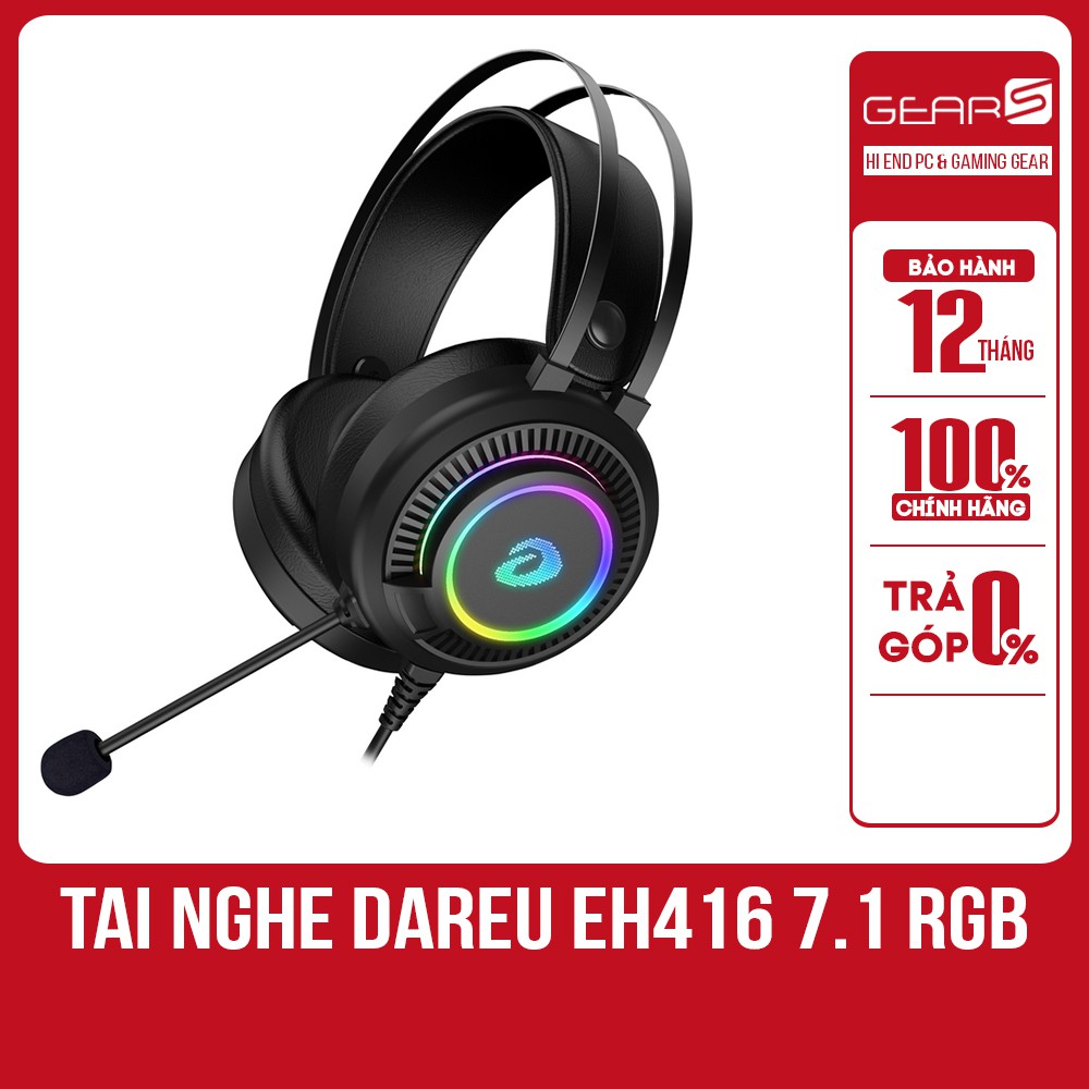 Tai Nghe Game thủ Dareu Eh416 Rgb giả Lập 7.1 - Với Thiết Kế Cực Đẹp Có Mic Rất Chuyên Nghiệp