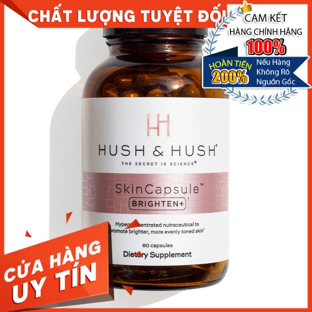 HÀNG NHẬP KHẨU - Viên Uống Sáng Da, Giảm Mờ Thâm Nám Image Skincare Hush & Hush SkinCapsule Brighten+ 60viên - DuocmyphamDrAn