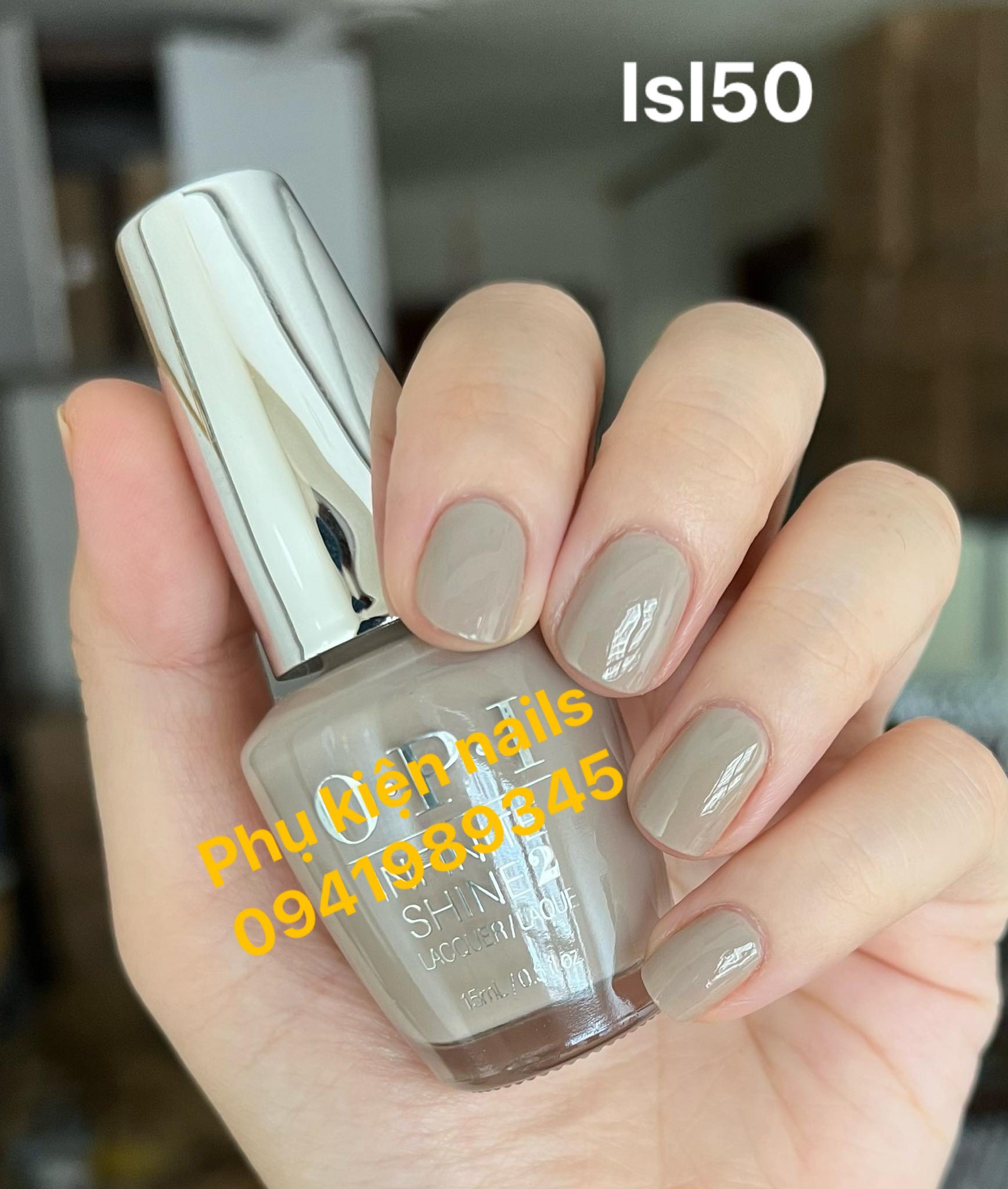 Sơn Gel Lạnh Opi - Sơn Nắp Bạc Siêu Bóng (ISL50)