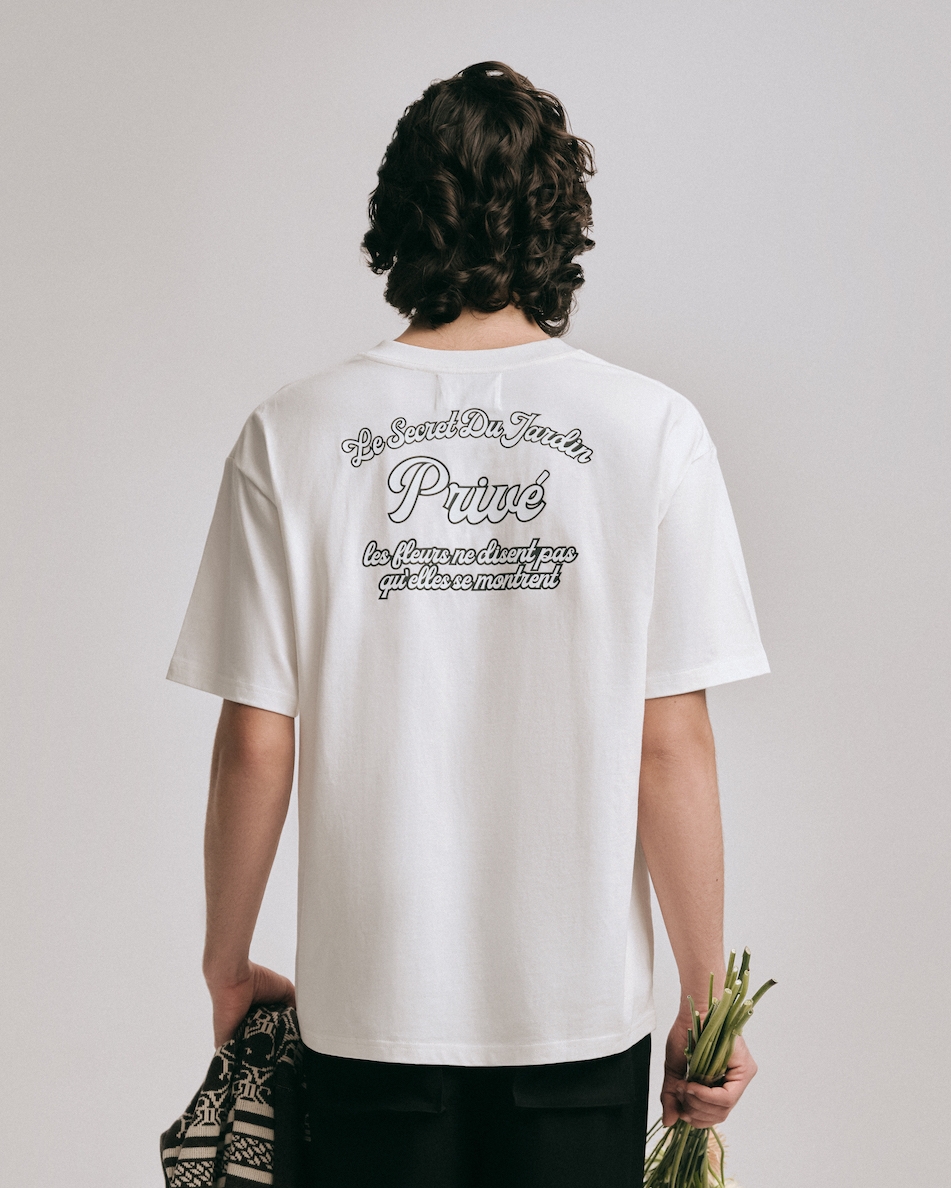 Dvrk - áo thun oversize in logo secret jardin - dvrk-23fw